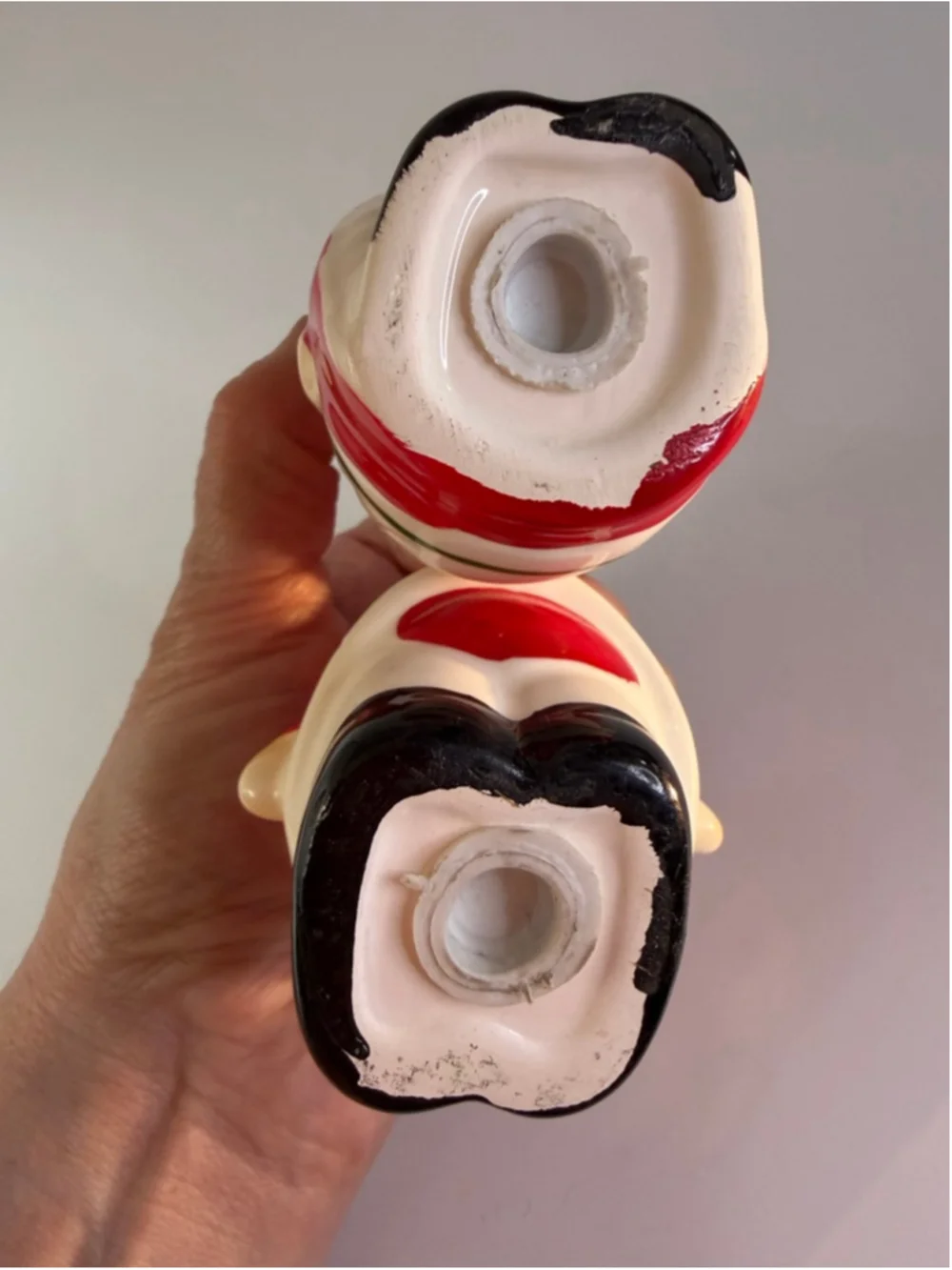 Vintage Mr and Mrs Santa Claus as ceramic salt and pepper shakers